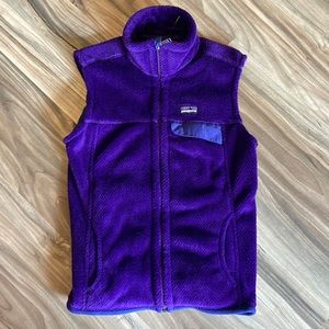 Barely worn purple Patagonia zip up vest